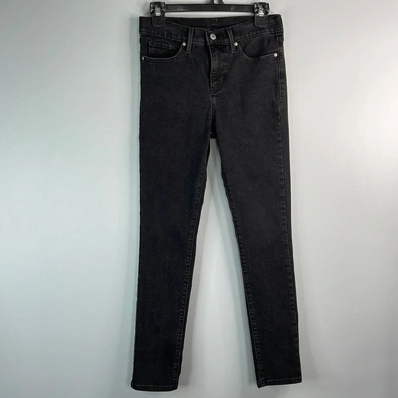 LEVIS 720 Skinny Jeans Black Denim Red Tab Black Tag Mid Rise Stretch Size 28 - Picture 11 of 11